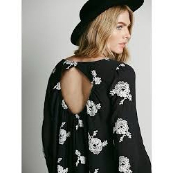 Free people XS Women's Black Embroidered Austin Dress - Picture 3 of 10